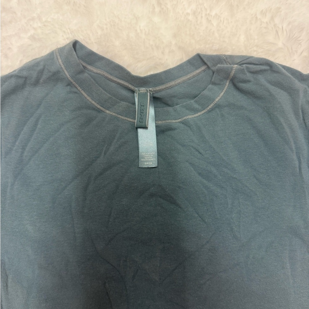 Skims Blue Crew Neck T-Shirt